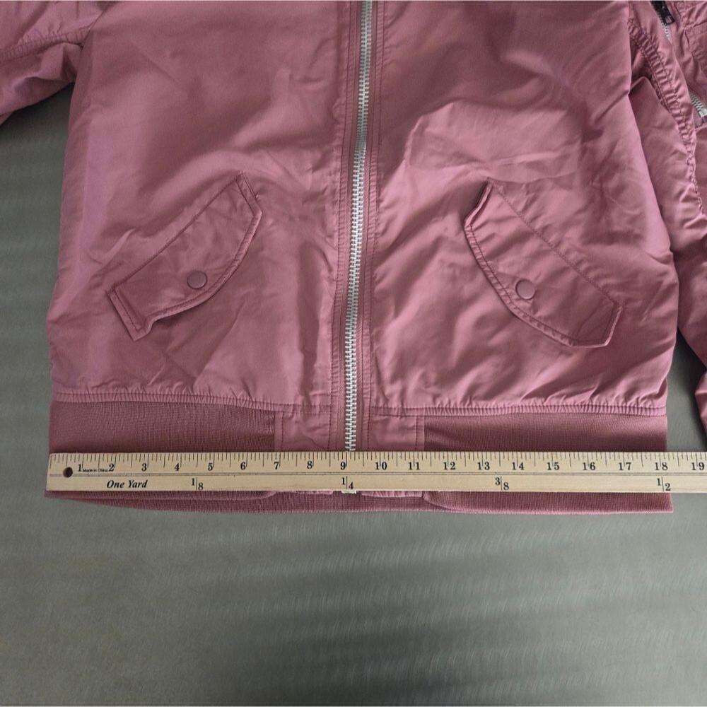 Alpha Industries Dusty Pink Nylon Flight Bomber Jacket Utility Medium - Picture 10 of 15